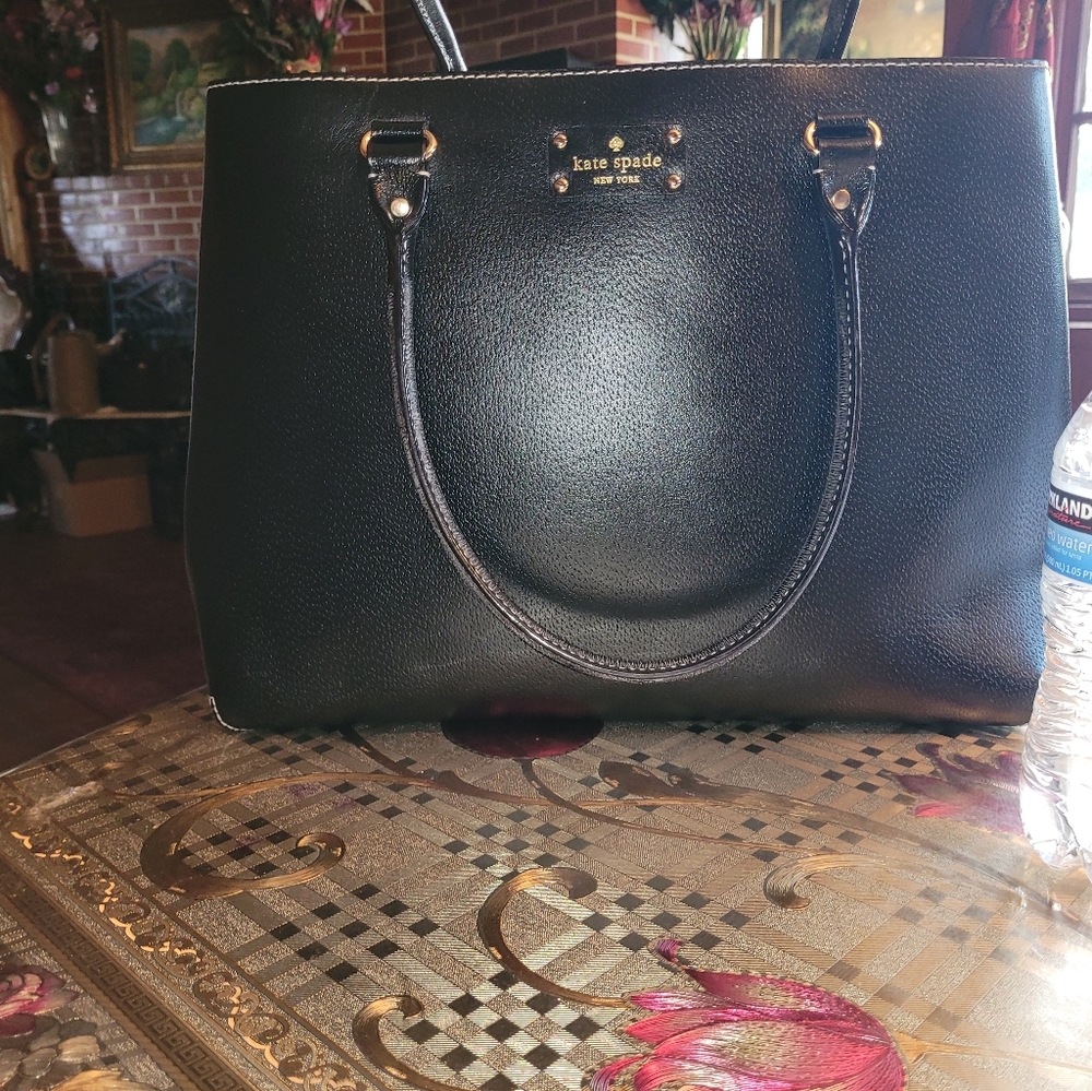 Kate Spade York Black Leather Shoulder Purse